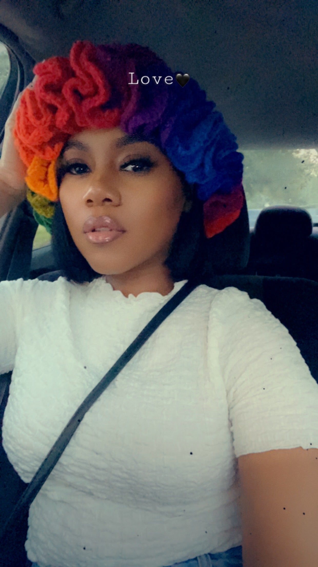 Rainbow Ruffle Hat