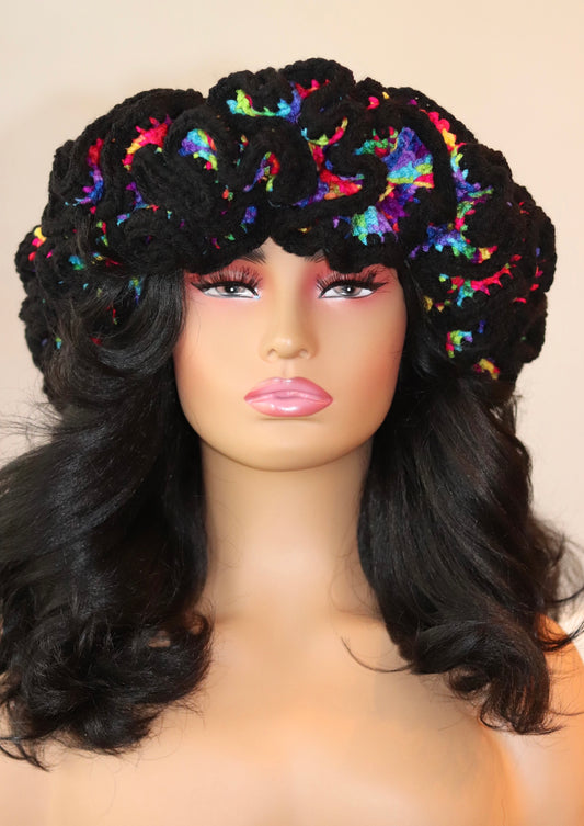 Barbie Deluxe Ruffle Hat | Black edge